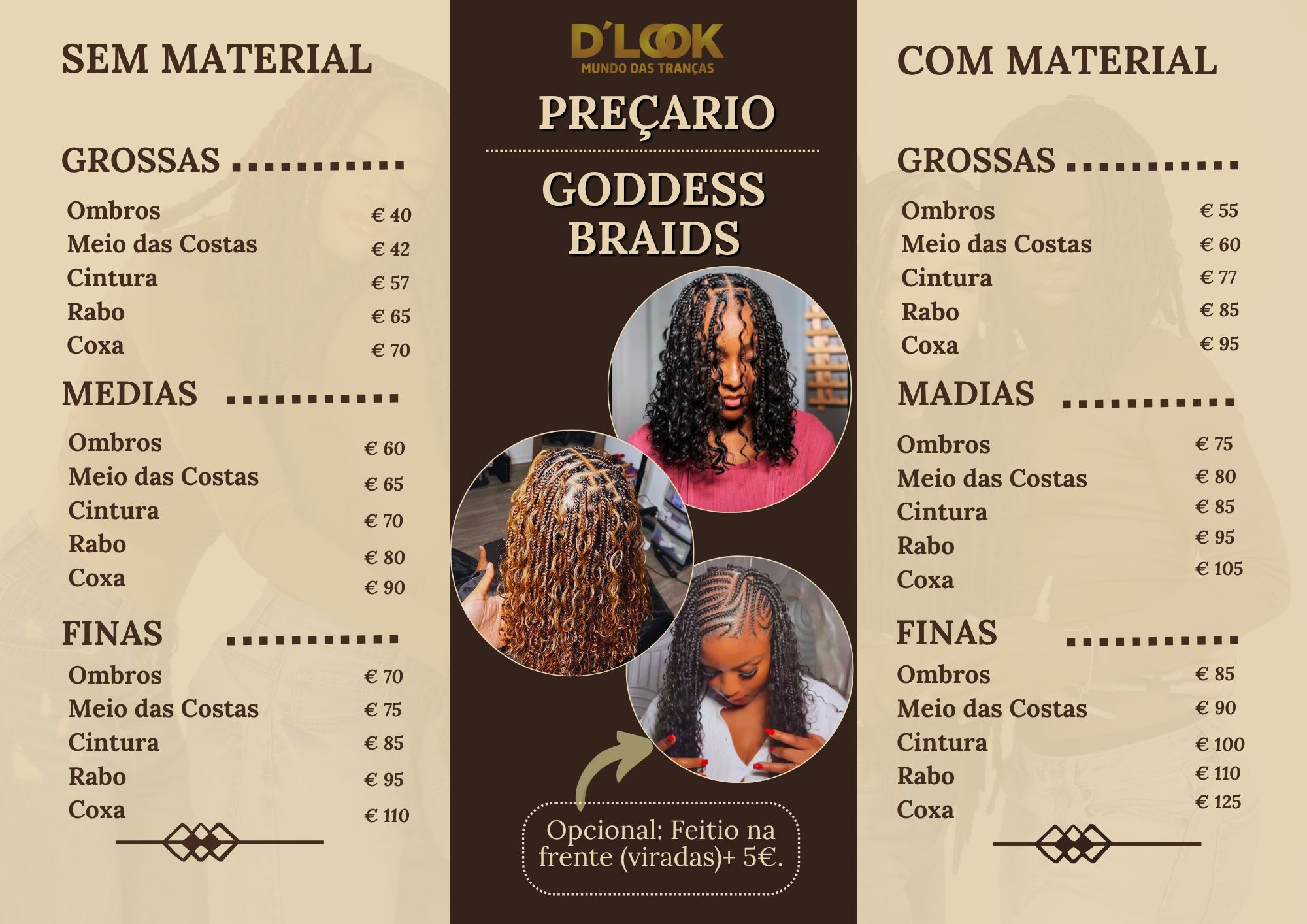Informação importante — D'Look Mundo das Tranças
