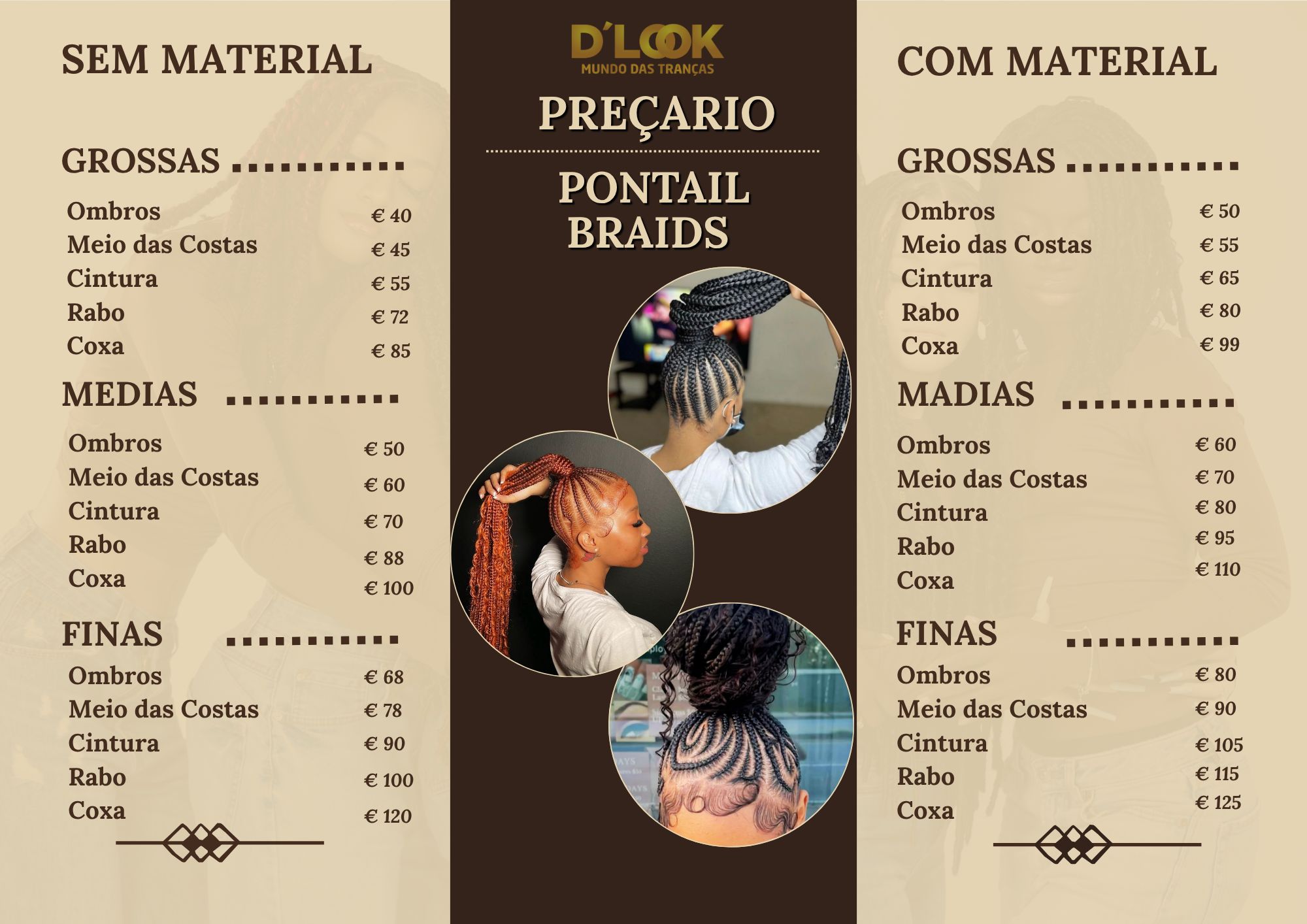 Informação importante — D'Look Mundo das Tranças