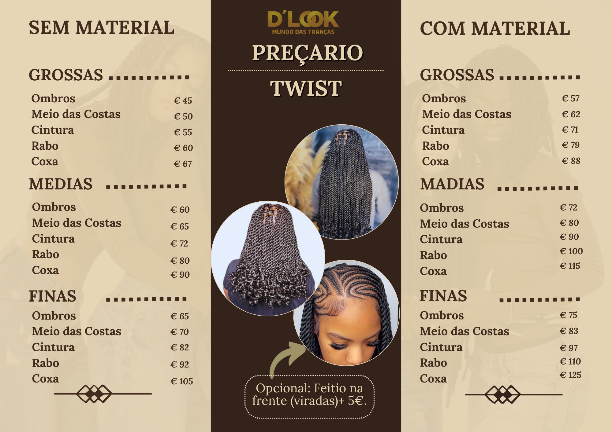 Informação importante — D'Look Mundo das Tranças